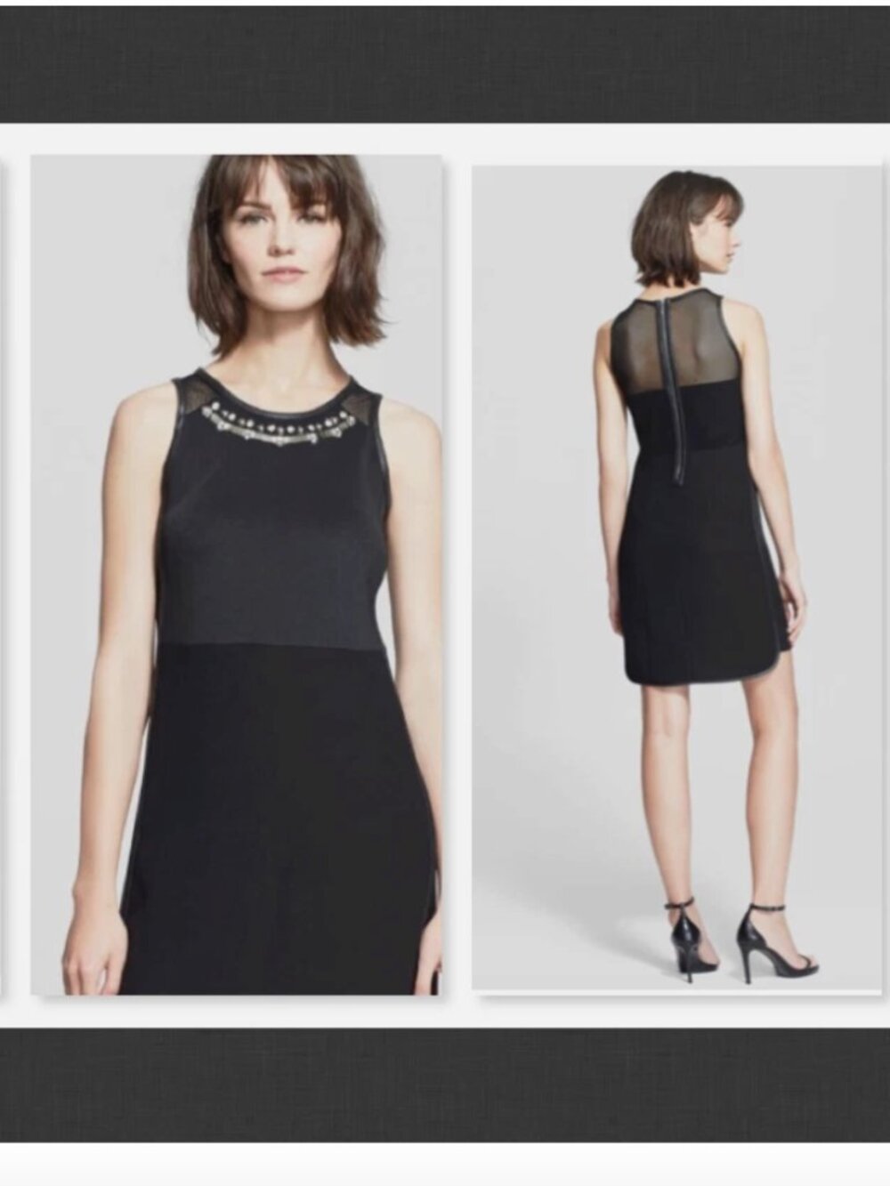 NEW Rebecca Taylor‎ Modern Embellished Mesh Back Mod Dress Size 6